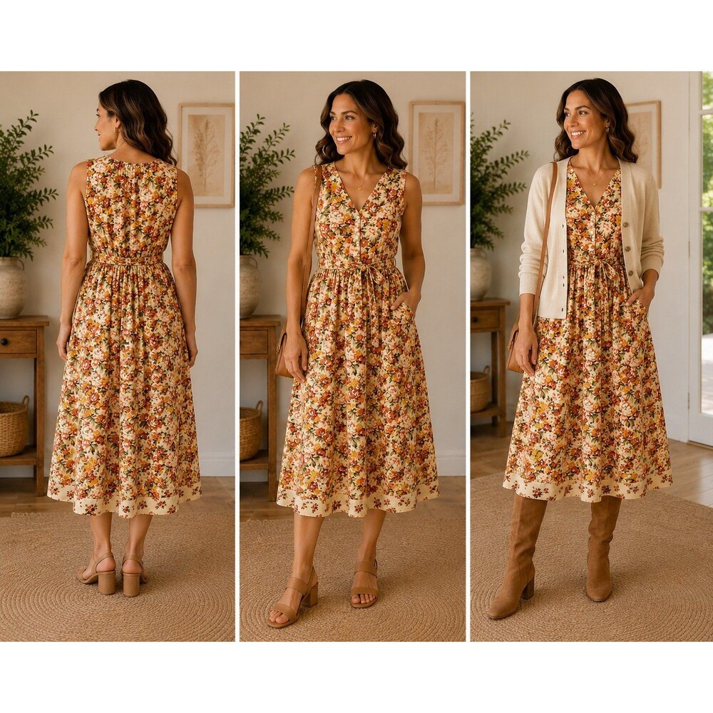 Aritzia Sunday Best Floral Vintage A-Line Women’s Cotton Dress Cottagecore USA M
